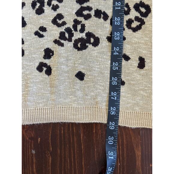 Ralph Lauren Denim & Supply Ombre Leopard Print V-Neck Sweater S Classic Preppy - Picture 10 of 11